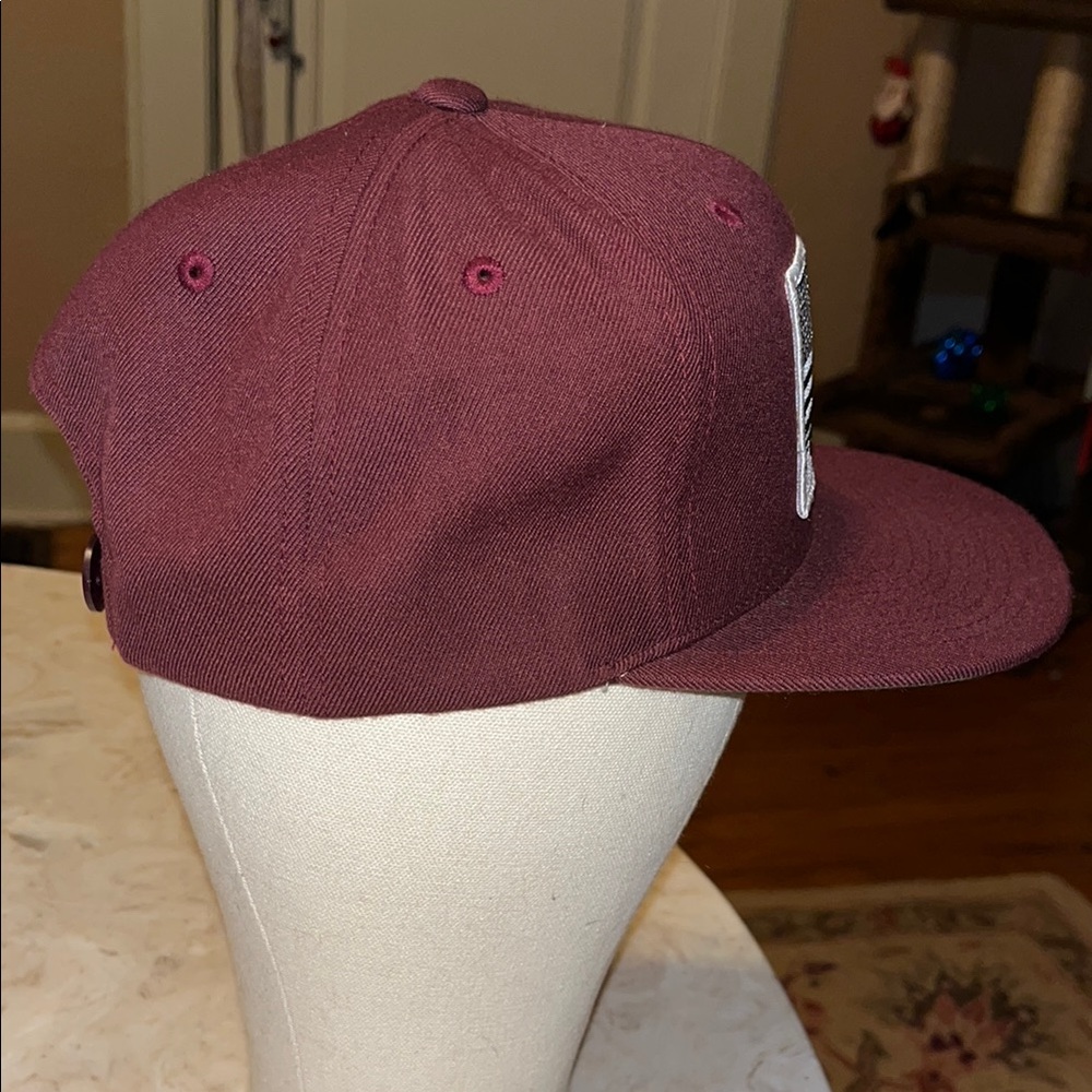 Maroon Feuling Cap With Usa Flag Patch - image 4